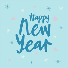 Vector illustration of new year text for calendar, typography poster, greeting card or postcard.