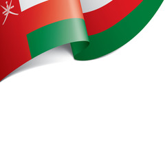 Oman flag, vector illustration on a white background