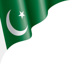 Pakistan flag, vector illustration on a white background