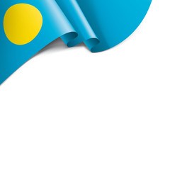 Palau flag, vector illustration on a white background