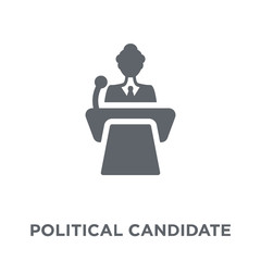 Political candidate speech icon from Political collection.