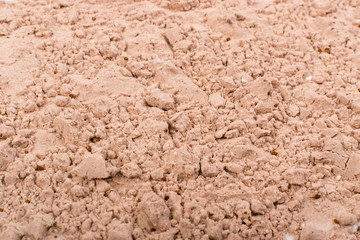 Whey cocoa protein powder texture for brown fitness shake