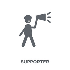 Supporter icon from Political collection.