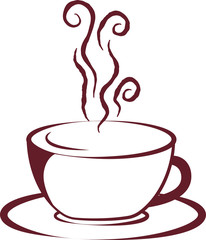 Stylish hot coffee cup