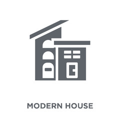 modern house icon from Real estate collection.