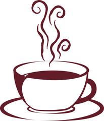 Stylish hot coffee cup