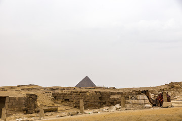 Obraz na płótnie Canvas Pyramids and Sphinx in Giza
