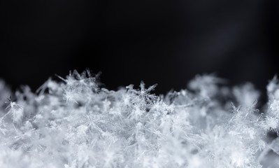 snowflake on snow, snow