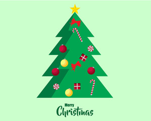 Merry Christmas greeting card template