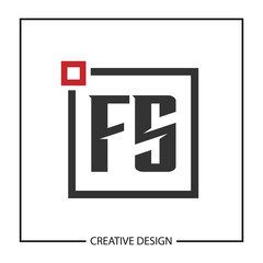 Initial Letter FS Logo Template Design