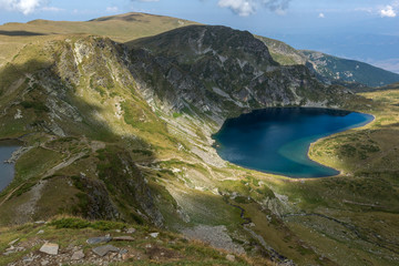 Summer view of The Eye and The Kidney Lakes, Rila Mountain, The Seven Rila Lakes, Bulgaria