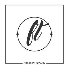 Initial Letter FT Logo Template Design