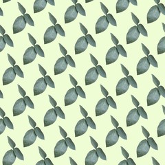 Rose leaves background. Seamless pattern.