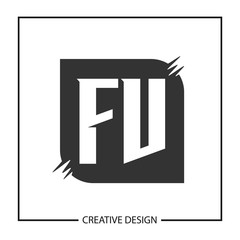 Initial Letter FV Logo Template Design