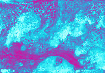 Fototapeta premium abstract pink blue marble texture, acrylics art
