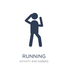 Running icon. Trendy flat vector Running icon on white background from Activity and Hobbies collection