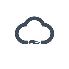 Share cloud space, network icon suitable for info graphics, websites and print media. vector illustration.