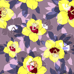 Beautiful seamless floral pattern background.