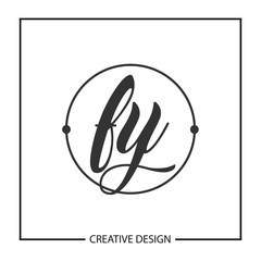 Initial Letter FY Logo Template Design