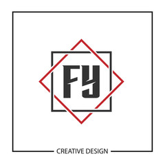 Initial Letter FY Logo Template Design