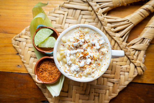 Mexican esquites corn