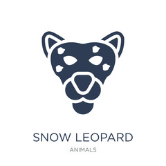 Snow leopard icon. Trendy flat vector Snow leopard icon on white background from animals collection