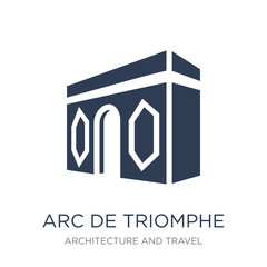 Arc de triomphe icon. Trendy flat vector Arc de triomphe icon on white background from Architecture and Travel collection