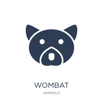 Wombat icon. Trendy flat vector Wombat icon on white background from animals collection