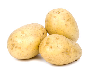 Potatoes isolated on white