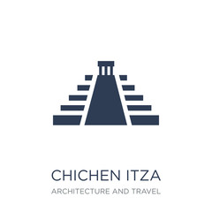 Chichen Itza icon. Trendy flat vector Chichen Itza icon on white background from Architecture and Travel collection