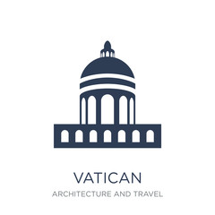 Vatican icon. Trendy flat vector Vatican icon on white background from Architecture and Travel collection