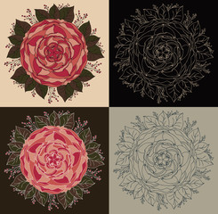 background with roses