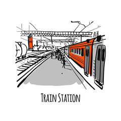 Train station, sketch for your design