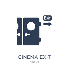 Cinema exit icon. Trendy flat vector Cinema exit icon on white background from Cinema collection