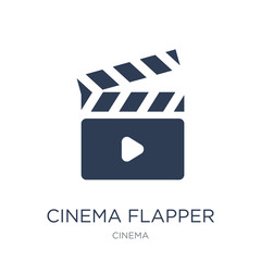 cinema flapper icon. Trendy flat vector cinema flapper icon on white background from Cinema collection