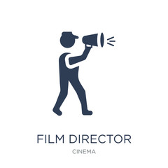Fototapeta premium Film director icon. Trendy flat vector Film director icon on white background from Cinema collection