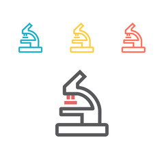 Microscope line icon. Vector sign for web graphics.