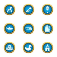 Forwardness icons set. Flat set of 9 forwardness vector icons for web isolated on white background