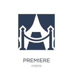 Fototapeta premium Premiere icon. Trendy flat vector Premiere icon on white background from Cinema collection
