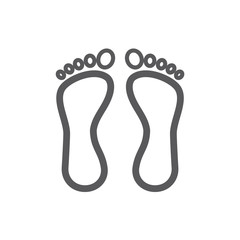 Foot line icon. Vector illustrations for web graphics.