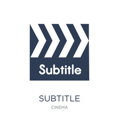 Obraz premium subtitle icon. Trendy flat vector subtitle icon on white background from Cinema collection