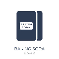 baking soda icon. Trendy flat vector baking soda icon on white background from Cleaning collection