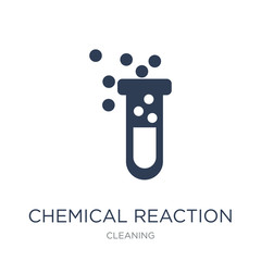 Chemical Reaction icon. Trendy flat vector Chemical Reaction icon on white background from Cleaning collection