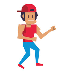 Videogame pixelated gangster