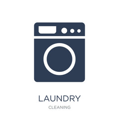 Laundry icon. Trendy flat vector Laundry icon on white background from Cleaning collection