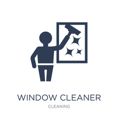 Window cleaner icon. Trendy flat vector Window cleaner icon on white background from Cleaning collection