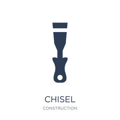 Chisel icon. Trendy flat vector Chisel icon on white background from Construction collection