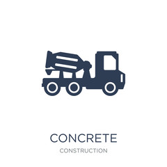 Concrete icon. Trendy flat vector Concrete icon on white background from Construction collection