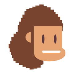 Videogame pixelated man face