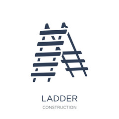 Ladder icon. Trendy flat vector Ladder icon on white background from Construction collection